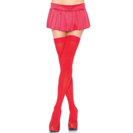 cuisses hautes en nylon rouge