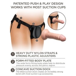 elite harnais réglable avec gode 15.2 cm pour débutants