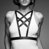 indiscrets maze harnais croisé avec collier noir
