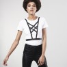 indiscrets maze harnais croisé avec collier noir