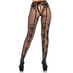 bas fleurs design dos crothless taille unique