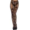 bas fleurs design dos crothless taille unique