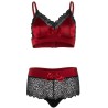 ensemble 2 pièces noir et rouge s-m