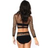 ensemble 2 pièces haut  manches longues et taille haute taille unique