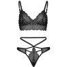 ensemble 2 pièces strappy cut g string s-m