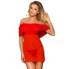 dresses robe courte + tong rouge s - m