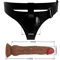 culotte harnais universelle kyton avec gode squirting 19 cm mulato