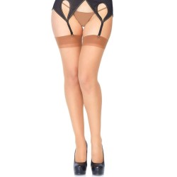 bas transparents marron taille unique
