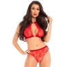 ensemble deux pièces haut lisse et culotte rouge s-m