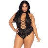teddy sans crothless en dentelle florale taille plus