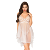 poupée coquinée babydoll blanc s-m