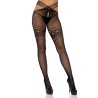bas résille fente et cuisses dentelle taille unique