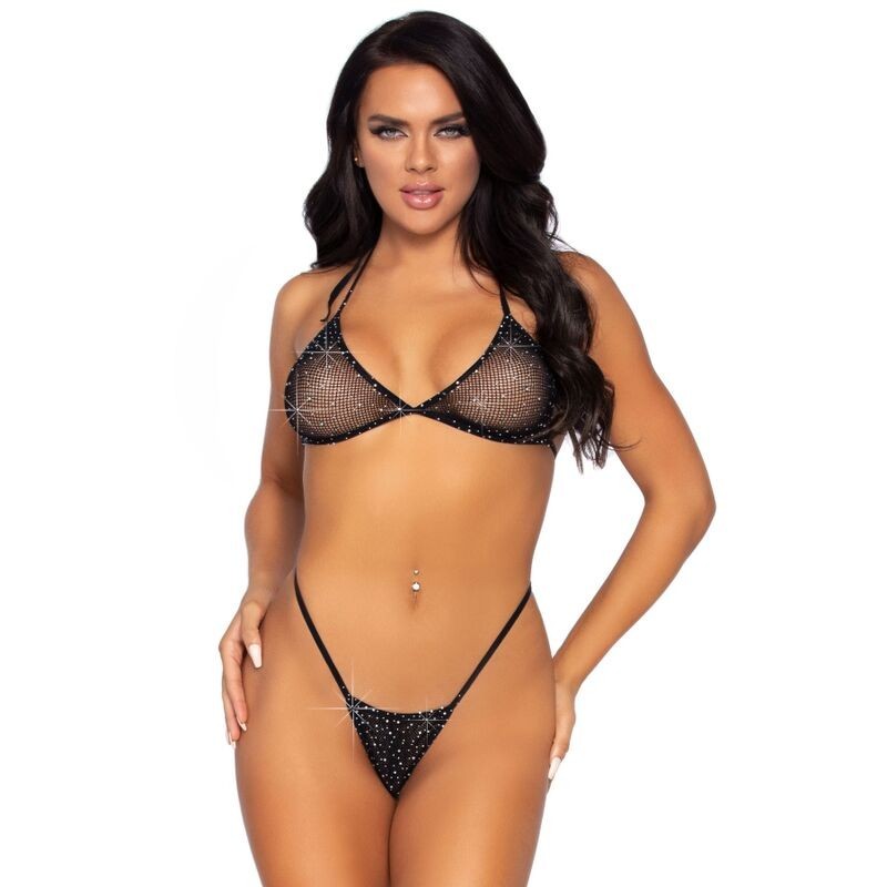 haut de bikini résille et g-string taille unique haut de bikini résille et g-string taille unique