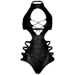 body  bretelles découpée taille unique - noir