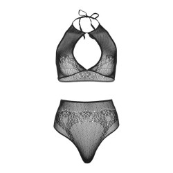 ensemble deux pièces halter crop top & thong culotte taille unique