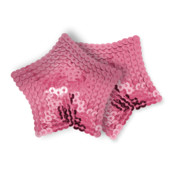 couvre-teton etoile a sequins rose