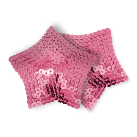couvre-teton etoile a sequins rose