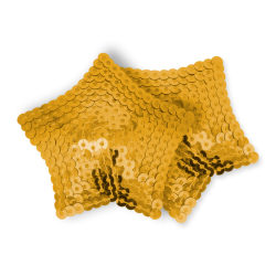 couvre-teteaux etoile a paillettes dorees