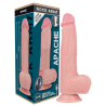 harnais + vibrateur silicone liquide premium télécommande apache 20.5 cm -o- 4.62 cm