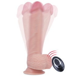 harnais + vibrateur silicone liquide premium télécommande apache 20.5 cm -o- 4.62 cm
