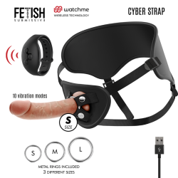 harnais avec télécommande dildo watchme s technologie
