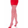 collants  rayures blanc-rouge