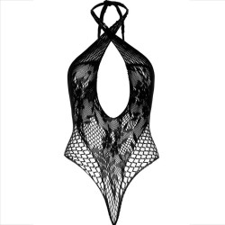 licol teddy avec dentelle noir