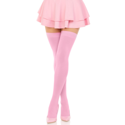 cuisses hautes en nylon rose