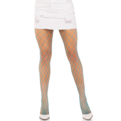 collants résille diamant bleu