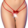cr 4695 babydoll & string cotchless rouge s-m