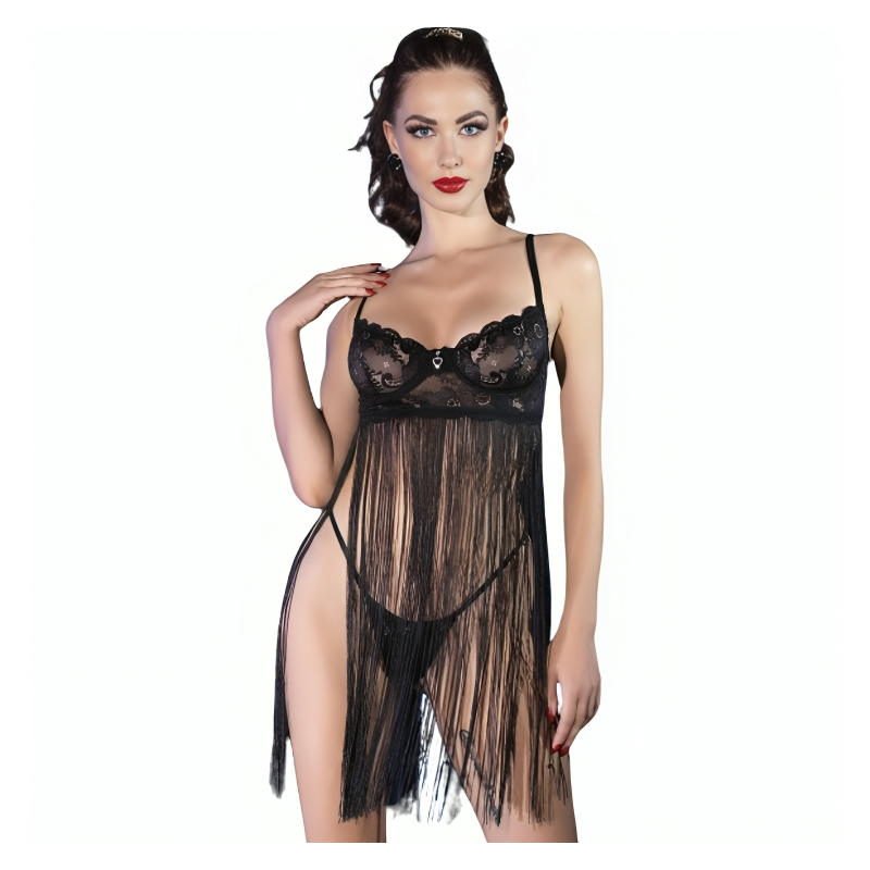 cr 4496 babydoll noir l-xl cr 4496 babydoll noir l-xl