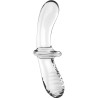 gode double cristal transparent