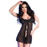 cr 4219 babydoll & string sans crotchless noir l-xl