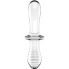 gode double cristal transparent