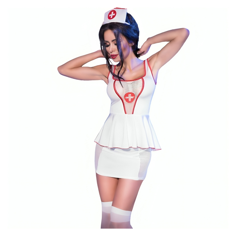 cr 4160 costume haut et jupe dinfirmière s-m