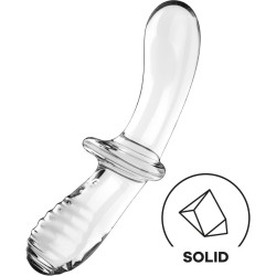 gode double cristal transparent