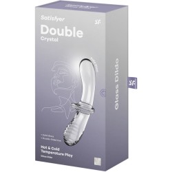 gode double cristal transparent