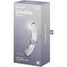 gode double cristal transparent
