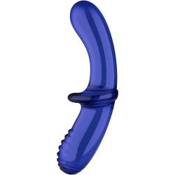 gode double cristal bleu