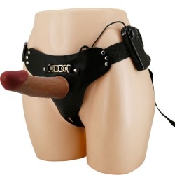 starks slip harnais dildo vibrant multi-vitesses 17,5 cm marron clair