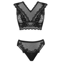 timosan lc 90631 soutien-gorge + culotte noir l-xl