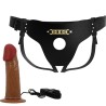 starks slip harnais dildo vibrant multi-vitesses 17,5 cm marron clair