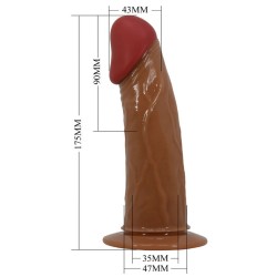 starks slip harnais dildo vibrant multi-vitesses 17,5 cm marron clair
