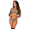 pine lc 90667 soutien-gorge + culotte kaki l-xl