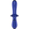 gode double cristal bleu