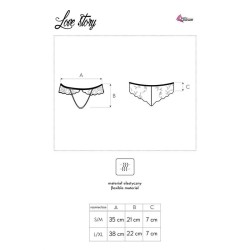 love story lc 90679 culotte crotchless noir l-xl