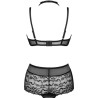 linera for the senses collection soutien-gorge + culotte noir