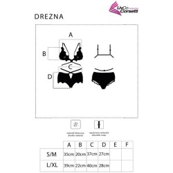 drezna lc 90733 soutien-gorge + culotte noir l-xl