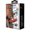 marion harnais slip universel avec dildo vibrant 19 cm marron