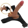 slip harnais universel avec gode vibrant et squirting 15,5 cm mulato